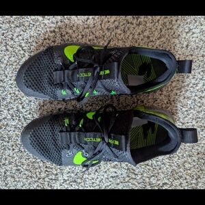 Nike Black and Green Athletic Shoes